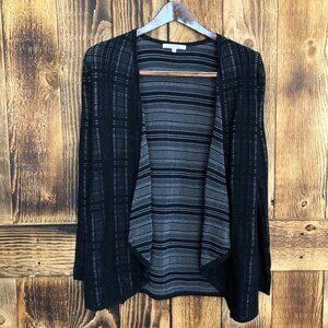 41 Hawthorn Black Textured Oversized Cardigan XS